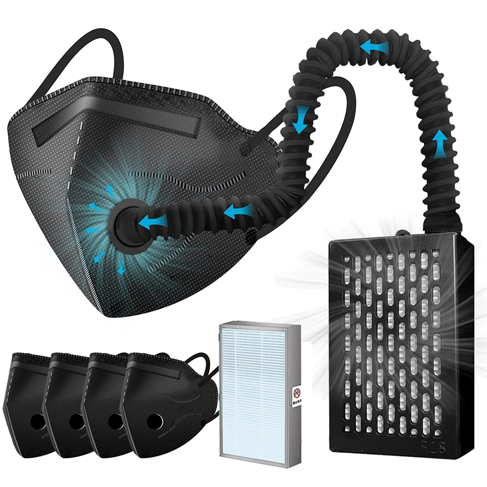 Kn95 Respirator Mask - Elektrische KN95-Maske mit Ventilator – Luftreinigungs-Atemschutzmaske,