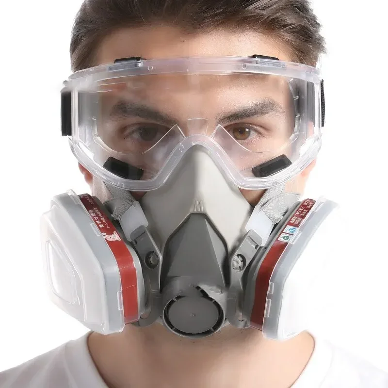 Dust Mask Construction - Original 6200-Atemschutzmaske, wiederverwendbar, halbe Gesichtsabdeckung, Gasmaske
