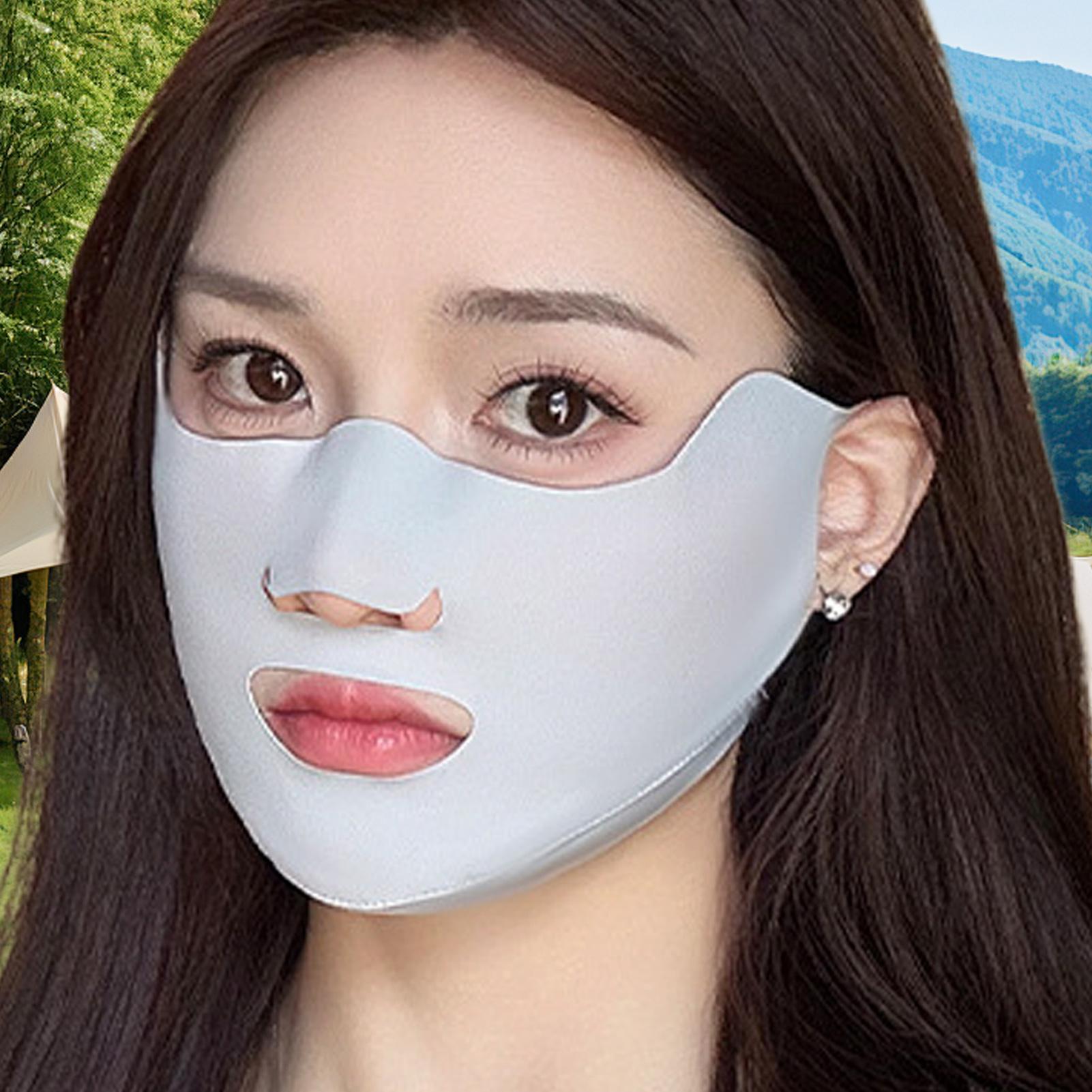Cloth Face Mask Washable - 1PC UV-Schutz-Gesichtsmaske, atmungsaktive Maske aus Eisseide,