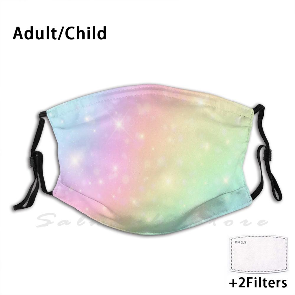 Kids Face Mask - Gesicht Masken Einhorn Pastell Sky Mit