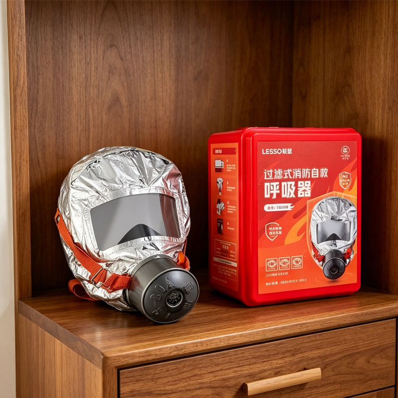 Kn95 Respirator Mask - Notfall-Atemschutzgerät zur Selbstrettung, Feuermaske, mehrschichtige feuerfeste