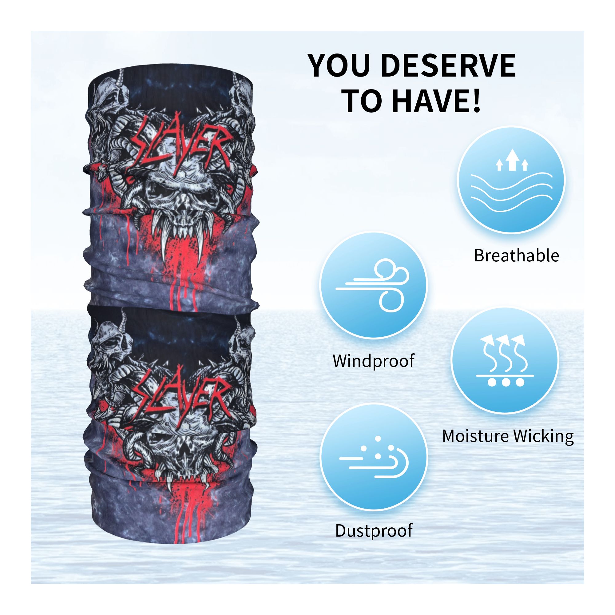 Benutzerdefinierte Heavy Metal – Neck Gaiter Face Cover Bewertung und Preis