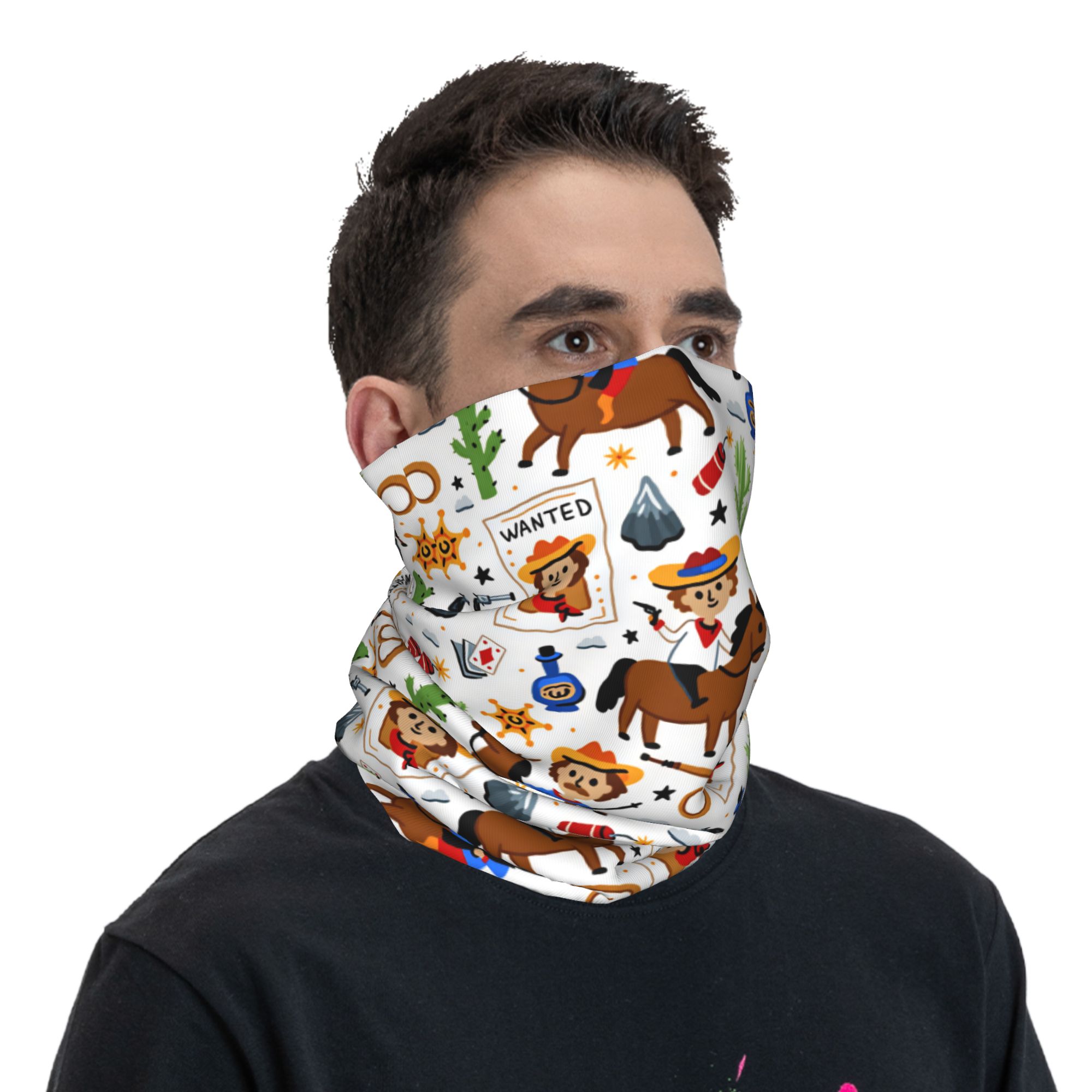 Cartoon Kinder Western Cowboy  – Kids Face Mask Bewertung und Preis