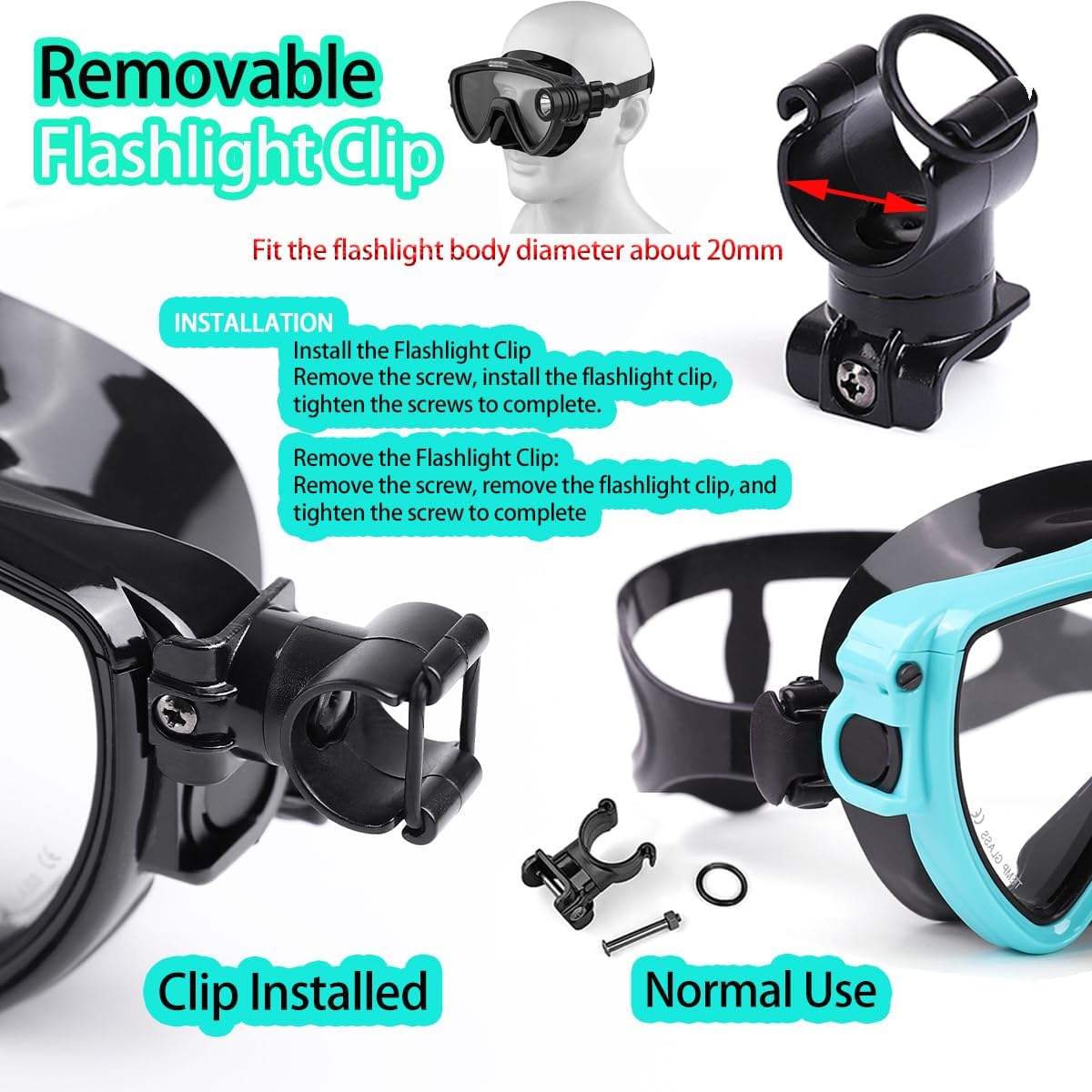 Tauchmaske mit Taschenlampe ha – Silicone Mask Bracket Bewertung und Preis